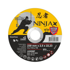 Диск NINJA,230*2.5*22.23, отрезной по металлу/нержав.стали,65V231