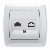 Розетка компьютерная одинарная RJ-45 белая ViKO Carmen 90561032