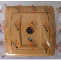 Розетка ТВ (Концевая) Dekora (бук)