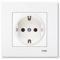Розетка с заземлением белая ViKO Karre 90960008