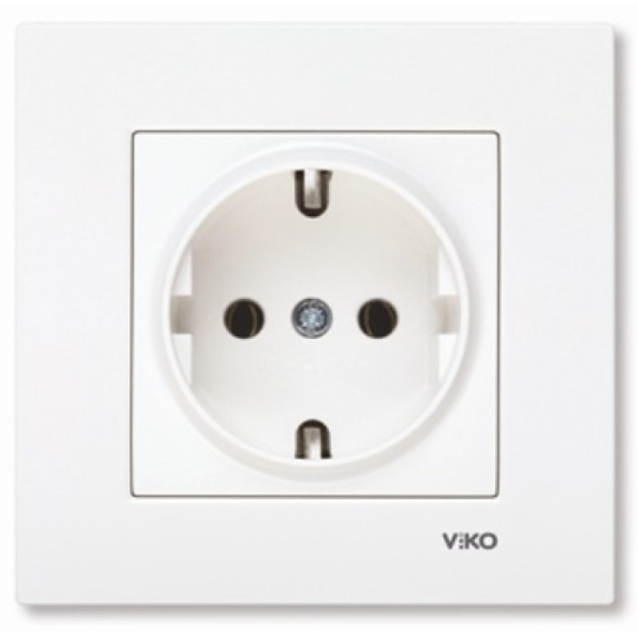 Розетка с заземлением белая ViKO Karre 90960008 Розетка с заземлением белая ViKO Karre 90960008