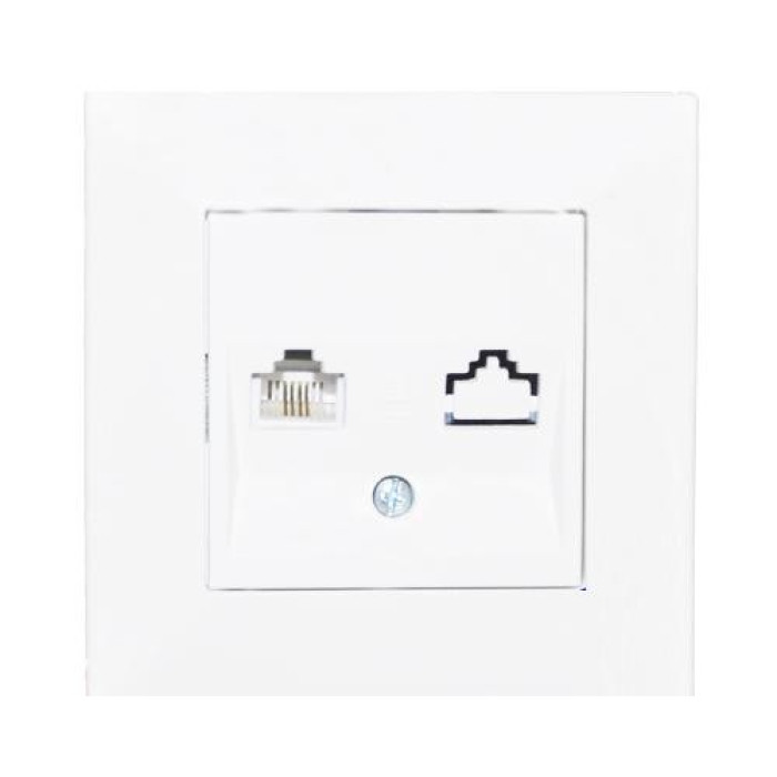 Розетка комп'ютерна (RJ45) Karre (крем) Розетка комп'ютерна (RJ45) Karre (крем)