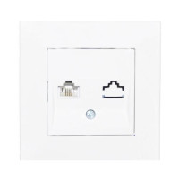 Розетка компьютерная (RJ45) Karre (белая)