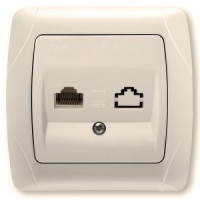 Розетка комп'ютерна (RJ45) Carmen (крем)