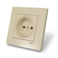 Розетка без заземления крем ViKO Karre 90960107