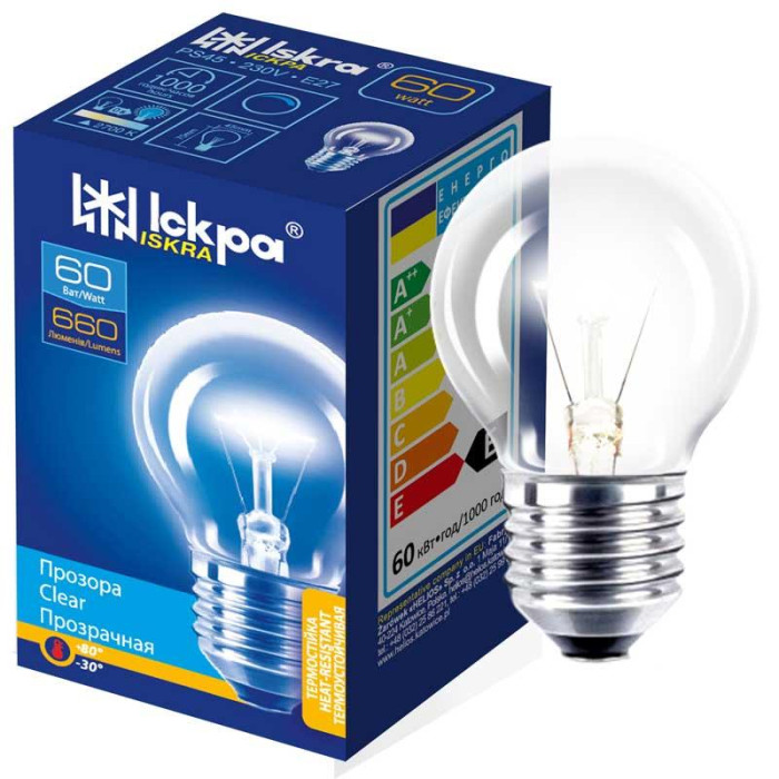 Лампа розжарювання ЛОН Іскра ДШ 60W E27