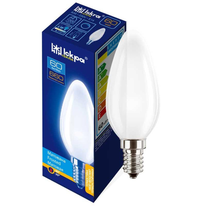 Лампа розжарювання ЛОН Іскра ДСМТ 60W E14