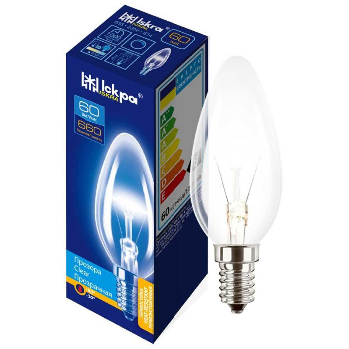 Лампа розжарювання ЛОН Іскра ДС 60W E14