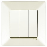 Вимикач 3 кл. крем Meridian 90970268-WH - VIKO