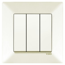 Выключатель 3 кл. крем Meridian 90970268-WH - VIKO