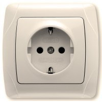 Розетка с заземлением крем ViKO Carmen 90562008