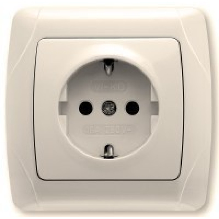 Розетка с заземлением крем ViKO Carmen 90562008 Розетка с заземлением крем ViKO Carmen 90562008