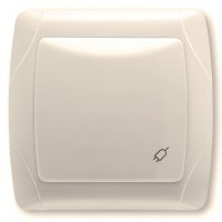 Розетка с крышкой и шторками крем ViKO Carmen 90562012