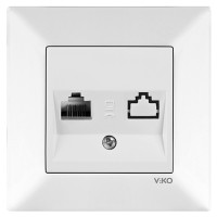 Розетка телефонна (RJ11) біла ViKO Meridian 90970113-WH