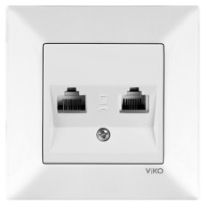 Розетка комп'ютер + телефон (RJ45 - RJ11) біла Meridian 90970035-WH