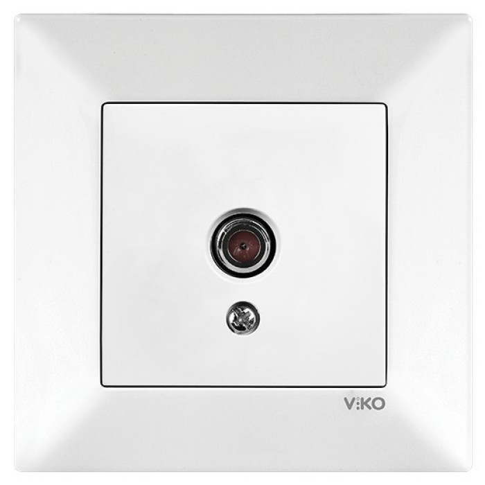 Розетка TV телевізійна кінцева біла Viko Meridian 90970010-WH