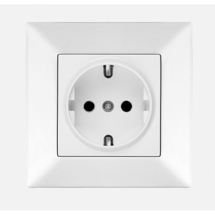 Розетка с заземлением белая Viko Meridian 90970008-WH
