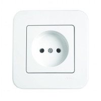 Розетка без заземления белая Viko Rollina 90420007