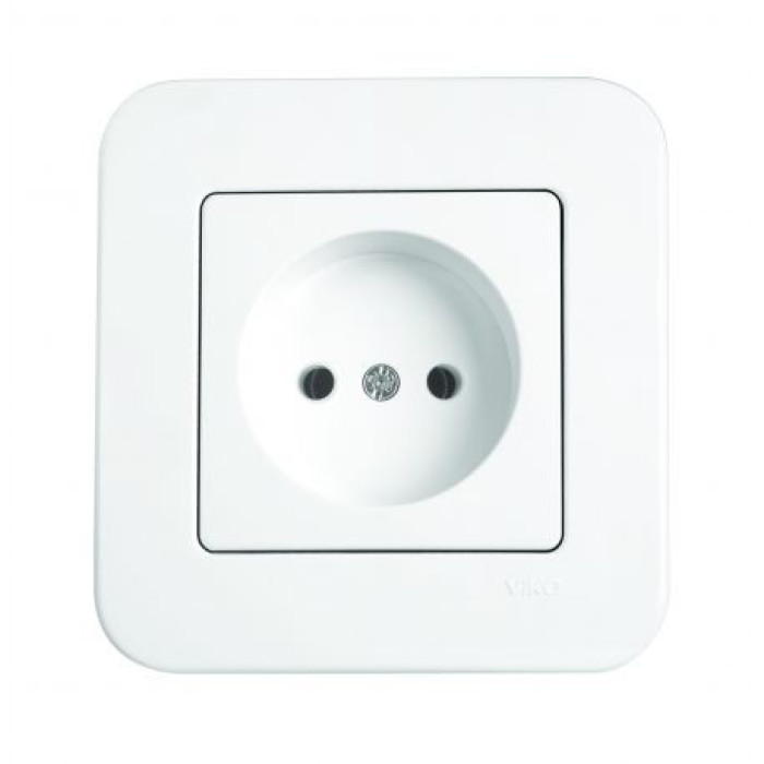 Розетка без заземления белая Viko Rollina 90420007