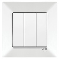Выключатель трехклавишный белый Viko Meridian 90970068-WH