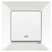 Вимикач перехресний (реверсивний) білий Viko Meridian 90970031-WH