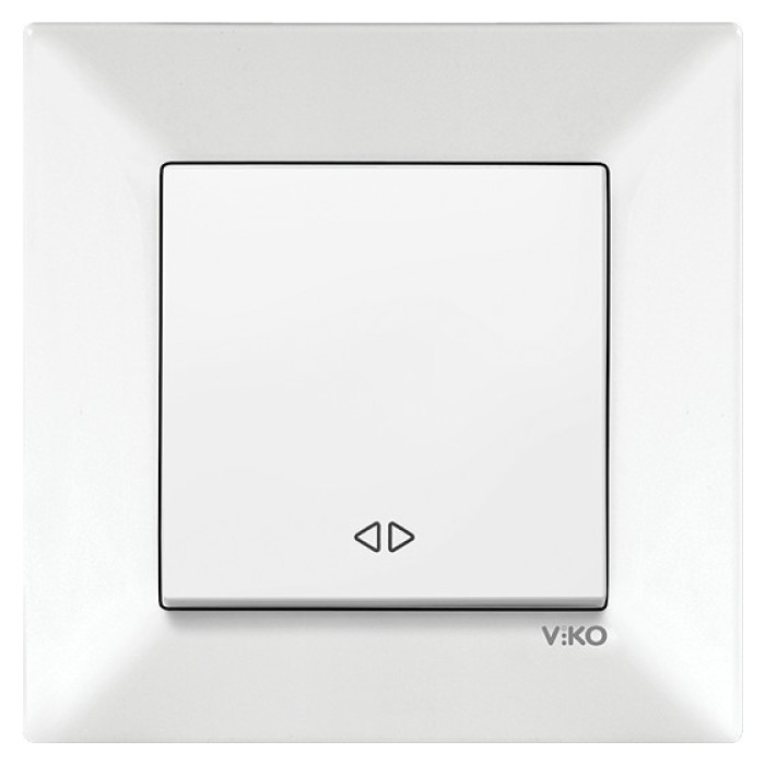 Вимикач перехресний (реверсивний) білий Viko Meridian 90970031-WH