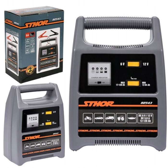 Зарядное устройство для аккумуляторов STHOR 82543 12В, 5,8 А, 230 В