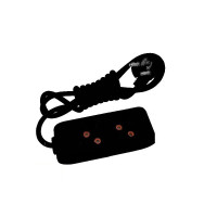 Удлинитель на 2 гнезда без заземления черный - 5м кабель Viko Multi-Let 90112205