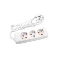 Удлинитель на 3 гнезда с заземлением - 2м кабель белый Viko Multi-Let 90114302