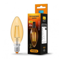 Лампа LED VIDEX Neoclassic C37FA 4W E14 2200К 220V бронза (VL-C37fа-04142)