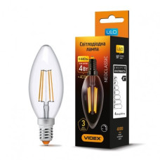 Лампа LED VIDEX Neoclassic C37FD 4W E14 4100K 220V з диммером (VL-C37fd-04144)