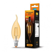 Лампа LED VIDEX Neoclassic C37FtA 4W E14 2200К 220V бронза (VL-C37fа-04142)