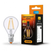 Лампа LED VIDEX Neoclassic G45F 4W E14 4100K 220V (VL-G45f-04144)