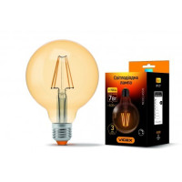Лампа LED VIDEX Neoclassic G95FAD 7W E27 2200К 220V бронза диммер (VL-G95FAD-07272)
