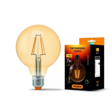 Лампа LED VIDEX Neoclassic G95FAD 7W E27 2200K 220V бронза диммер (VL-G95FAD-07272)