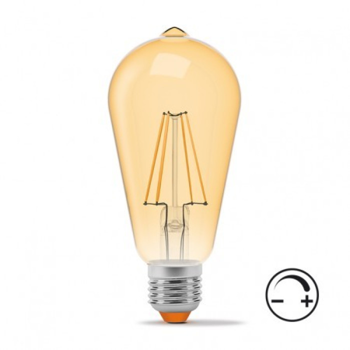 Лампа LED VIDEX Neoclassic ST64FAD 6W E27 2200К 220V бронза диммер (VL-ST64fаd-06272)