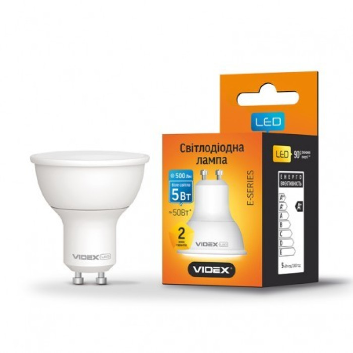 Лампа LED VIDEX E-Series MR16e 5W GU10 4100K 220V (VL-MR16e-05104)