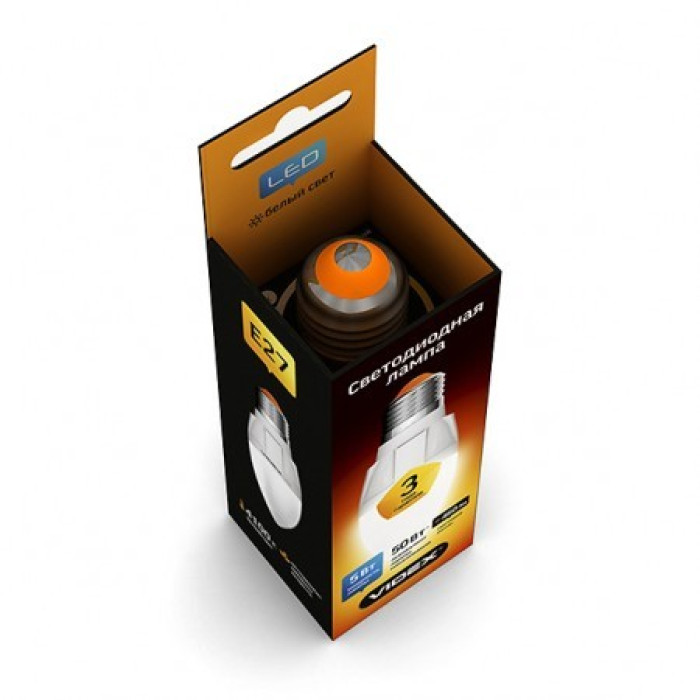 Лампа LED VIDEX Premium C37 5W E27 4100K 220V (VL-C37-05274)