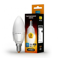 Лампа LED VIDEX Premium C37 6W E14 3000K 220V (VL-C37-06143)