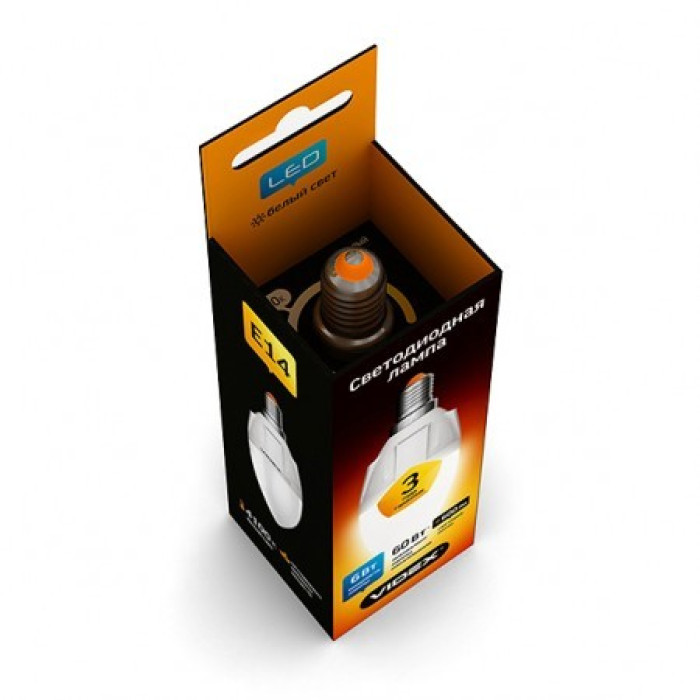 Лампа LED VIDEX Premium C37 6W E14 4100K 220V (VL-C37-06144)