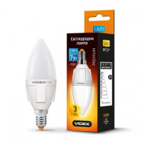Лампа LED VIDEX Premium C37 7W E14 3000K 220V (VL-C37-07143)
