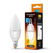 Лампа LED VIDEX Premium C37 7W E14 4100K 220V (VL-C37-07144)