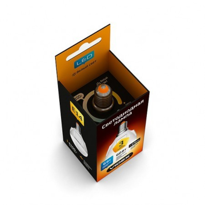 Лампа LED VIDEX Premium G45 6W E14 4100K 220V (VL-G45-06144)