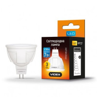 Лампа LED VIDEX Premium MR16 7W GU5.3 4100К 220V (VL-MR16-07534)