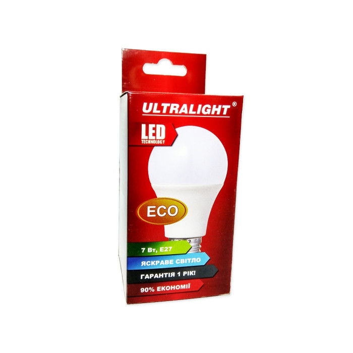 Лампа LED Ultralight A60 7W-N-E27 4100K ECO