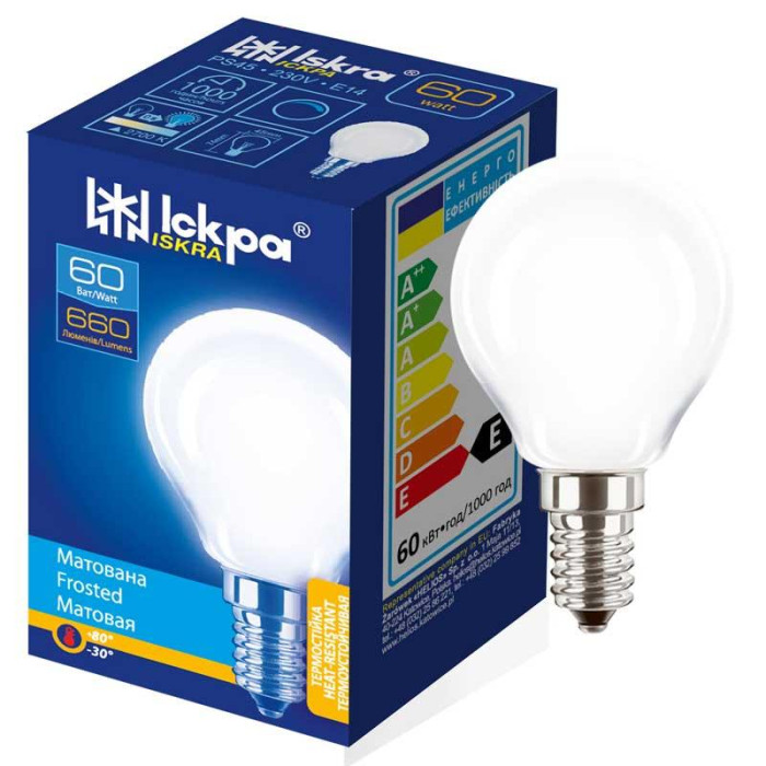 Лампа розжарювання ЛОН Іскра ДШМТ 60W E14