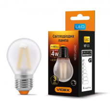Лампа LED VIDEX Neoclassic G45FMD 4W E27 4100К 220V диммерная (VL-G45FMD-04274)