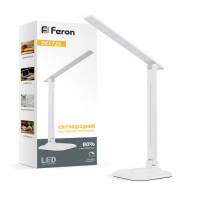 Настільна лампа LED Feron DE1725 9W 6400K IP20 230V Біла