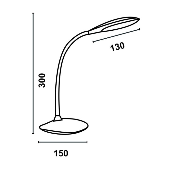 Настільна лампа LED Ultralight DSL050 5W 4500K IP20 220V Чорна