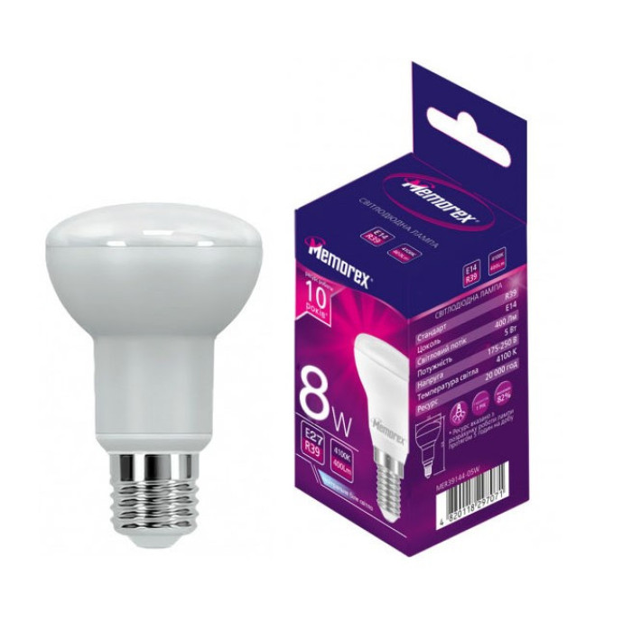Лампа LED Memorex R63_8W_E27_4100k (MER63274-08W)